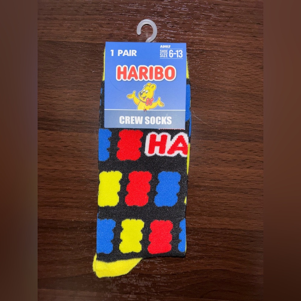 HARIBO GUMMY BEAR NOVELTY CREW SOCKS NWT MEN’S SHOE SIZE 6-13